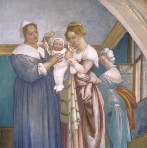 聖母のキリスト降誕、ロット・チャペルのルネット、1525